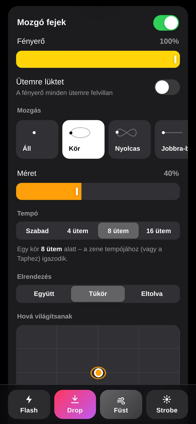 Mozgó fejek – Mozgásminták az ütemre